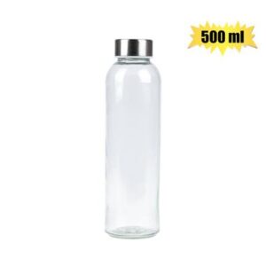 Drinking-bottle Glass Clr Screw-cap 500ml