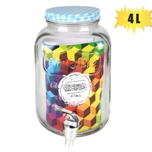 Beverage Dispenser Glass 4000ml with Tap