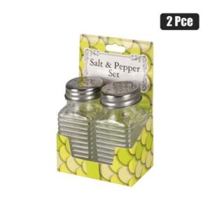 Condiment Shakers 2-piece Glass 3-assorted