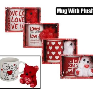 Mug Occasions Love with Plush Assorted