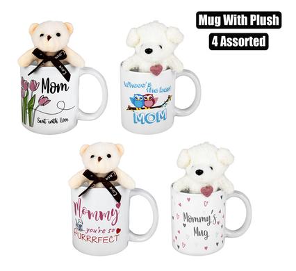 Mug Occasions Mom with Plush Assorted