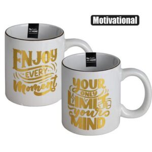 Mug Daily Gold Print Motivational Assorted
