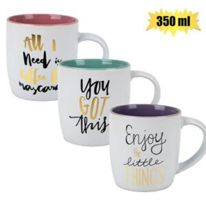 Mug Daily Tubby Grey Gold 350ml