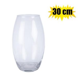 Vase Glass Florist Convex 30cm Clear