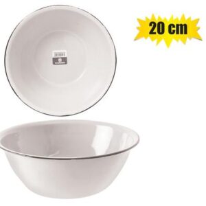 Mixing Bowl Enamel 20cm White Cash-bowl