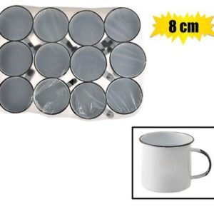 Mug Enamel 8cm White-kango