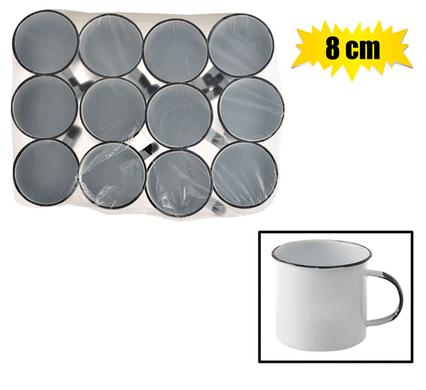 Mug Enamel 8cm White-kango