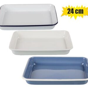 Tray 24 x 18cm Enamel Rectangular