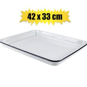 Tray 42 x 33cm Enamel Rectangular
