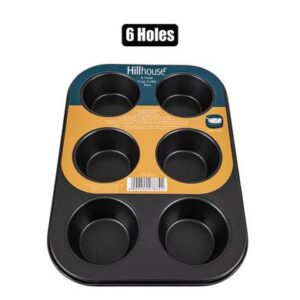 Hillhouse Bakeware Non-stick Cup Cake Pan 6-hole