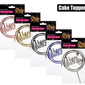 Cake Topper-happy Birthday 1-piece Round