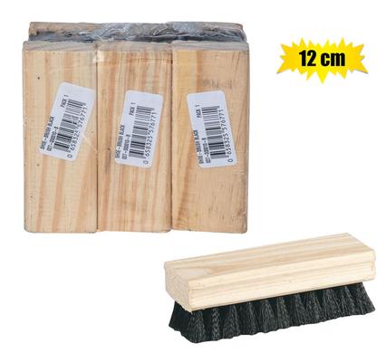 Shoe Brush Wooden Back Black