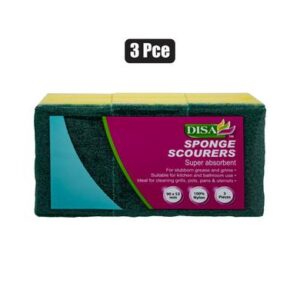 Disa Scourer Foam Green Pad 3-piece Yellow