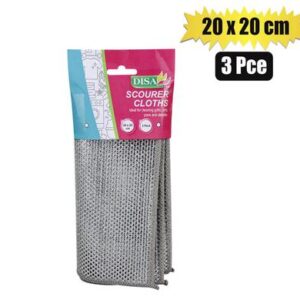 Disa Scourer Abrasive Cloths 20 x 20cm 3-piece