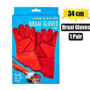Home 'N Leisure Braai Bbq Glove Leather 34cm Pair Gift Box