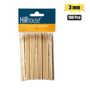Home 'N Leisure Braai Skewers Bamboo 10cm 100-piece 3mm H&l