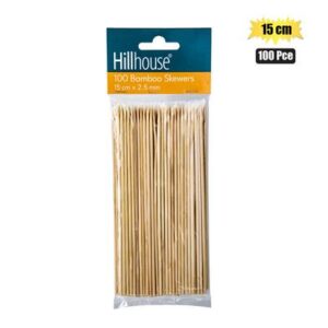Home 'N Leisure Braai Skewers Bamboo 15cm 100-piece 2.5mm H&l