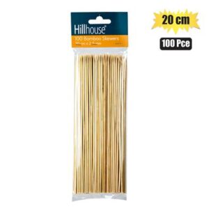 Home 'N Leisure Braai Skewers Bamboo 20cm 100-piece 2.5mm H&l