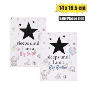 Hugs & Kisses Plaque MDF Sign 14 x 19.5cm Countdown Assorted