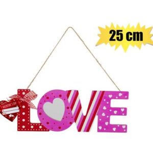 Plaque MDF Sign Love & Heart Assorted