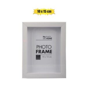 Picture-frame Plastic Shadow Box 10 x 15cm Whit