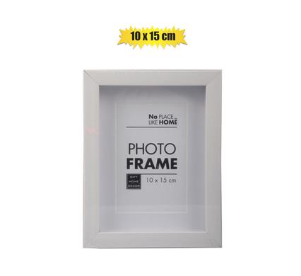 Picture-frame Plastic Shadow Box 10 x 15cm Whit