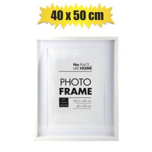 Picture-frame Plastic Shadow Box 40 x 50cm Whte