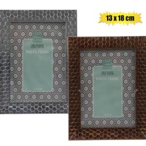 Picture Frame Plastic Metallic 13 x 18cm Assorted