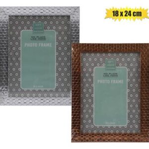 Picture Frame Plastic Metallic 18 x 24cm Assorted