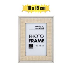 Picture-frame MDF 10 x 15cm White with Stripes