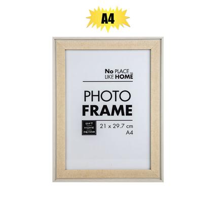 Picture-frame Cert MDF A4 Whtw/stripes