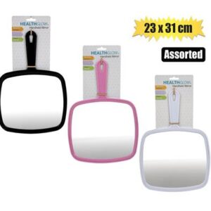 Health Glow Mirror Hand Plastic Large 23 x 31cm Assorted