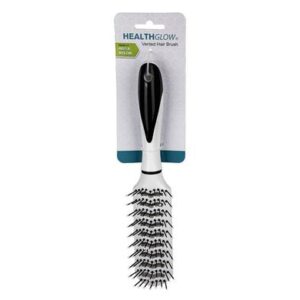 Health Glow Hair Brush White & Black Vent 23cm