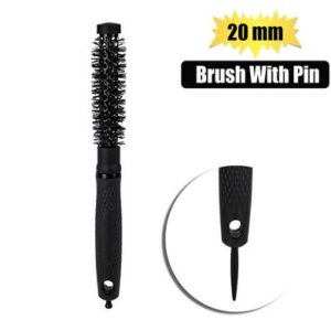 Health Glow Hair Brush Black Round with Pin 20 Dia