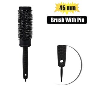 Health Glow Hair Brush Black Round with Pin 35 Dia