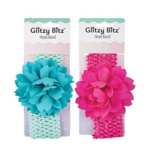 Glitzy Bitz Hair Band with Flower