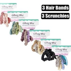 Glitzy Bitz Hair Band Elastic & Scrunchise 6-piece
