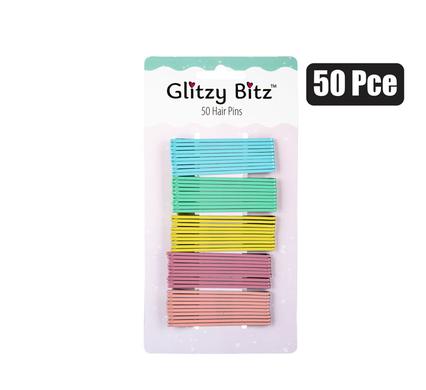 Glitzy Bitz Hair Pins Colour 50mm 50-piece