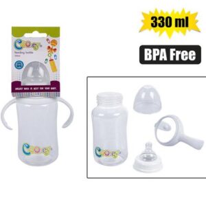 Cooey Feeding Bottle Plastic 330ml Easy-grip