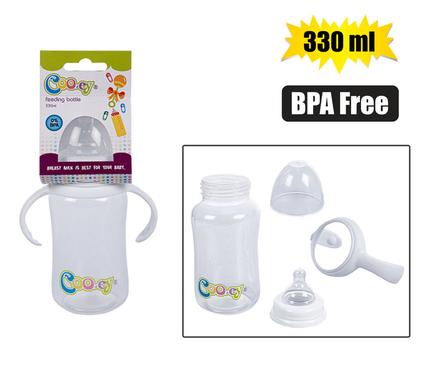 Cooey Feeding Bottle Plastic 330ml Easy-grip