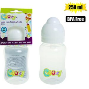 Cooey Feeding Bottle Plastic Wide Neck 250ml