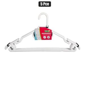Disa Clothes Hangers Plastic pack-5 White