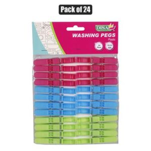 Disa Washing Pegs Plastic 70mm pack-24