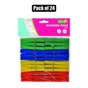 Disa Washing Pegs Plastic 80mm pack-24