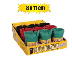 Ashtray Plastic Tub 8 x 11cm Assorted