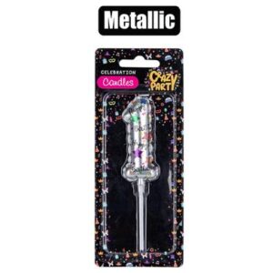 Birthday Candle Printed Metallic no-1