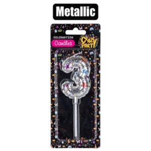 Birthday Candle Printed Metallic no-3