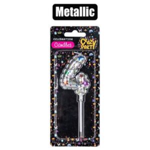Birthday Candle Printed Metallic no-4