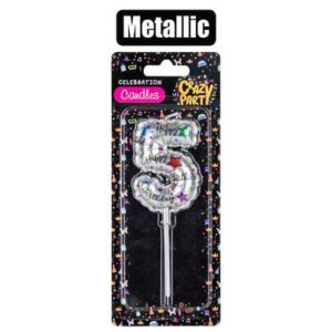 Birthday Candle Printed Metallic no-5