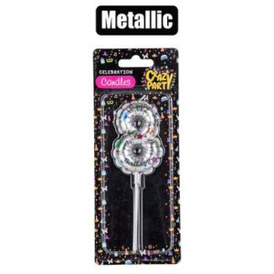 Birthday Candle Printed Metallic no-8